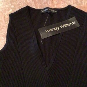 Black pleated fitted dress